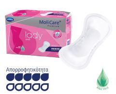 MoliCare Premium lady pad  Γυναικείες σερβιέτες ελαφράς ακράτειας, 5 σταγόνες συσκευασία 14 τεμαχίων 