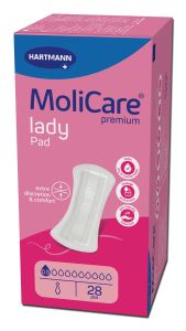 MoliCare Premium lady pad Γυναικείες σερβιέτες ελαφράς ακράτειας, 0,5 σταγόνες συσκευασία 28 τεμαχίων