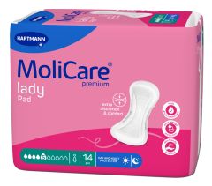 MoliCare Premium lady pad Γυναικείες σερβιέτες ελαφράς ακράτειας, 5 σταγόνες συσκευασία 14 τεμαχίων