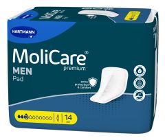 Molicare® Premium Men Pad επίθεμα ελαφράς ακράτειας για άντρες, συσκευασία 14 τεμαχίων