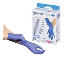 Peha-soft nitrile fino γάντια νιτριλίου μίας χρήσης, χωρίς πούδρα, συσκευασία 10 τεμαχίων