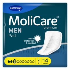 Molicare® Premium Men Pad επίθεμα ελαφράς ακράτειας για άντρες, συσκευασία 14 τεμαχίων
